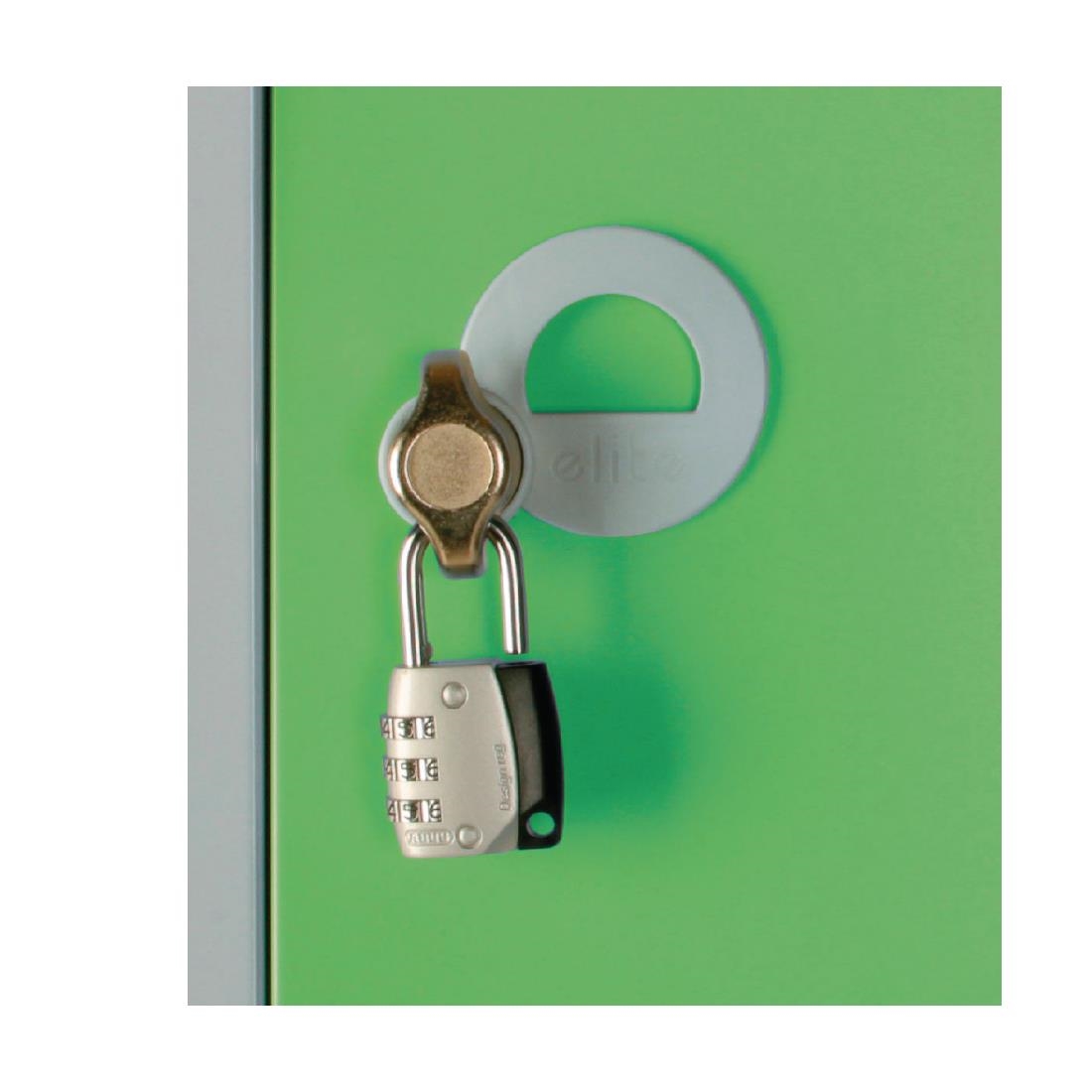 Elite Five Door Padlock Locker Green
