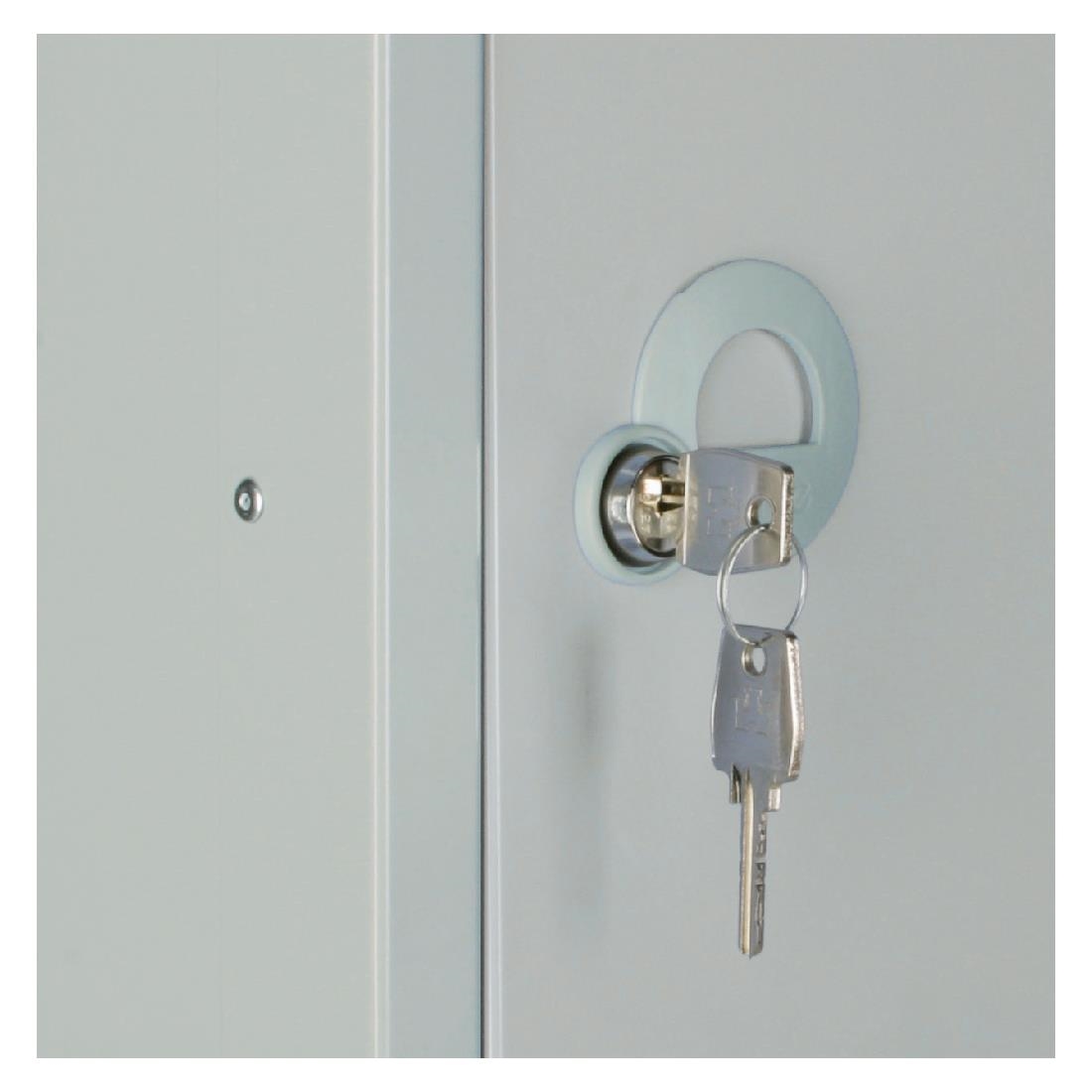 Elite Five Door Camlock Locker Grey