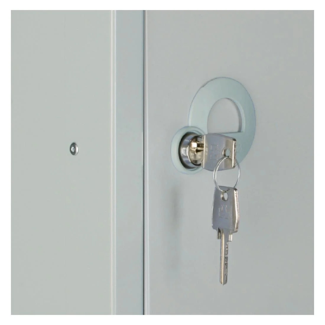 Elite Five Door Camlock Locker with Sloping Top Grey - Image 2