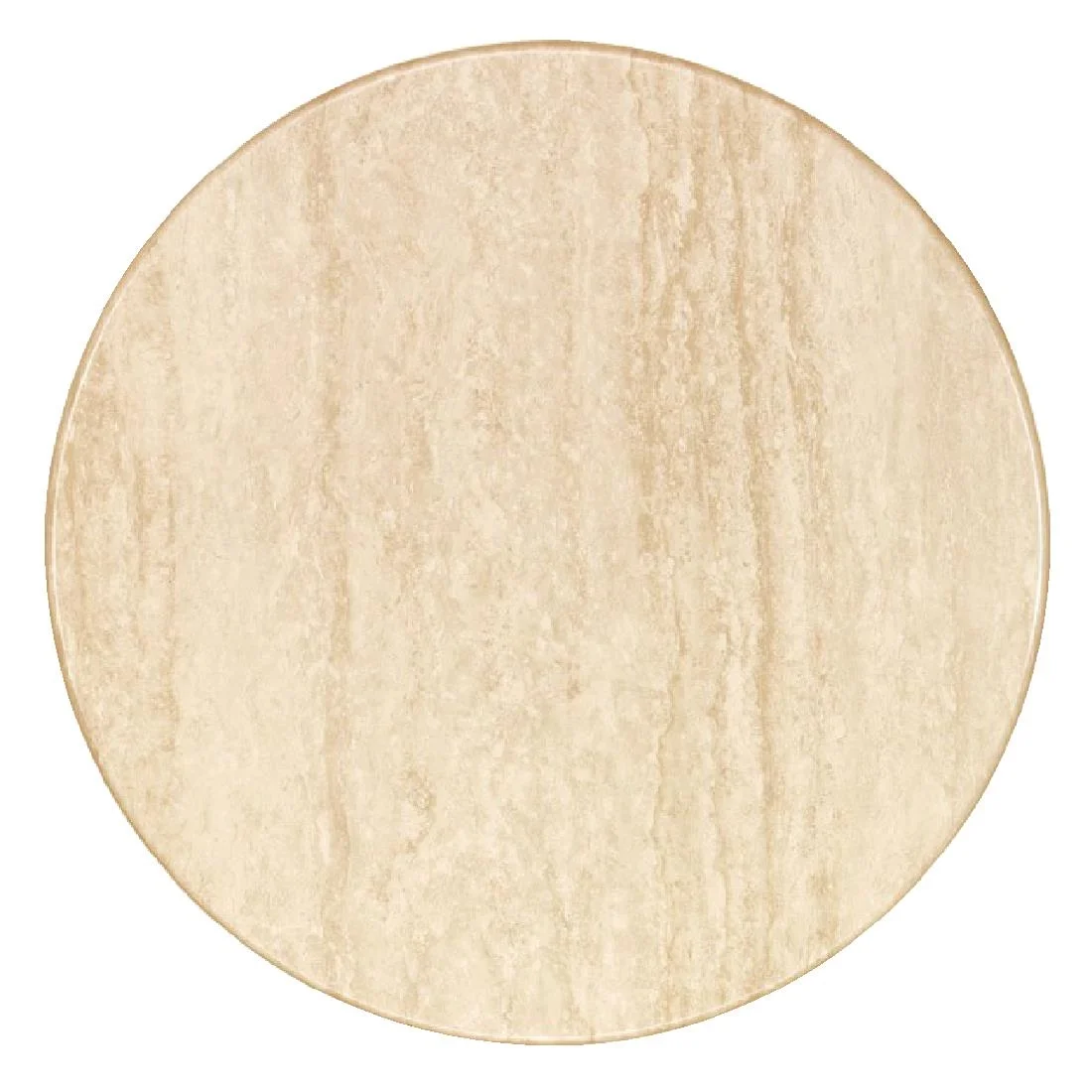 Werzalit Pre-drilled Round Table Top Travertin 800mm