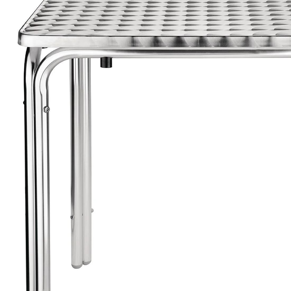 Bolero Steel and Aluminium Square Leg Table 600mm - Image 3