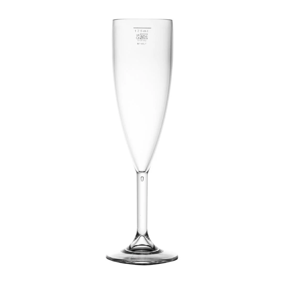 BBP Polycarbonate Champagne Flutes 200ml CE Marked at 175ml