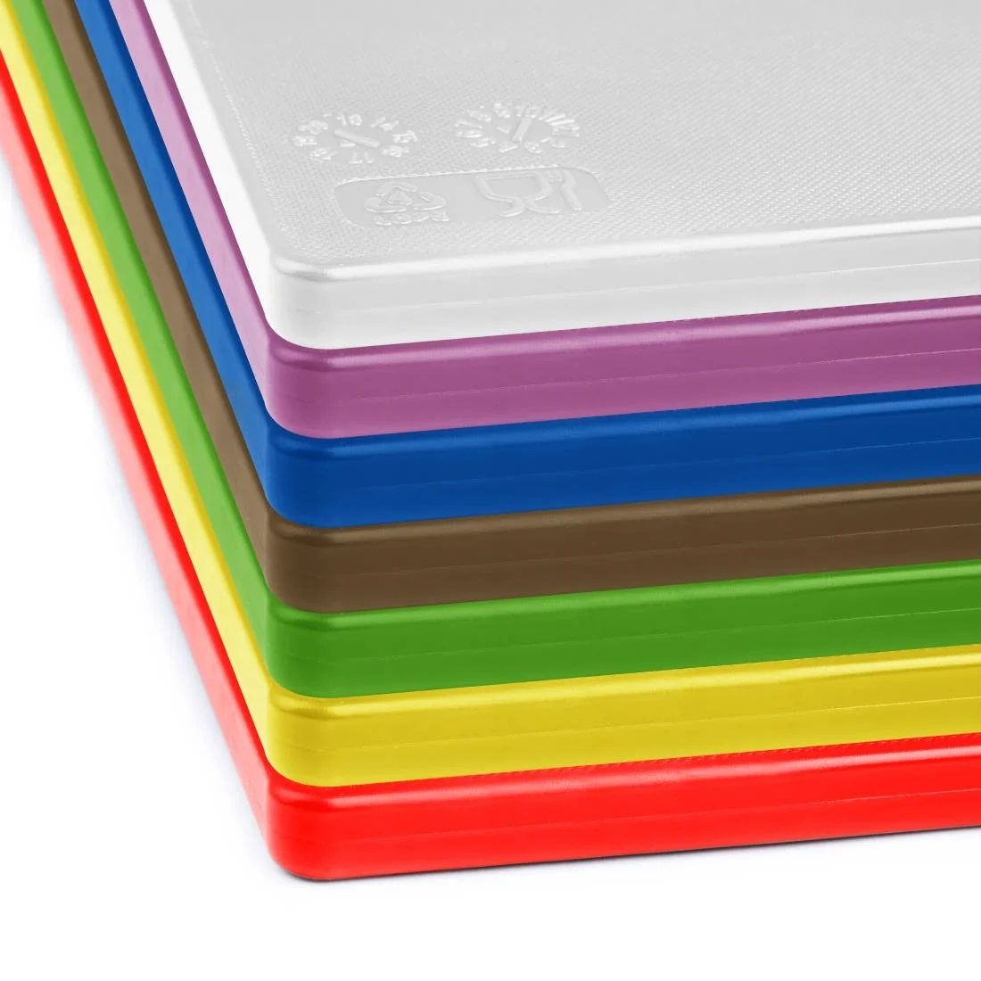 Hygiplas Low Density Antibacterial 7-Piece Chopping Board Set 450x300mm - Image 3