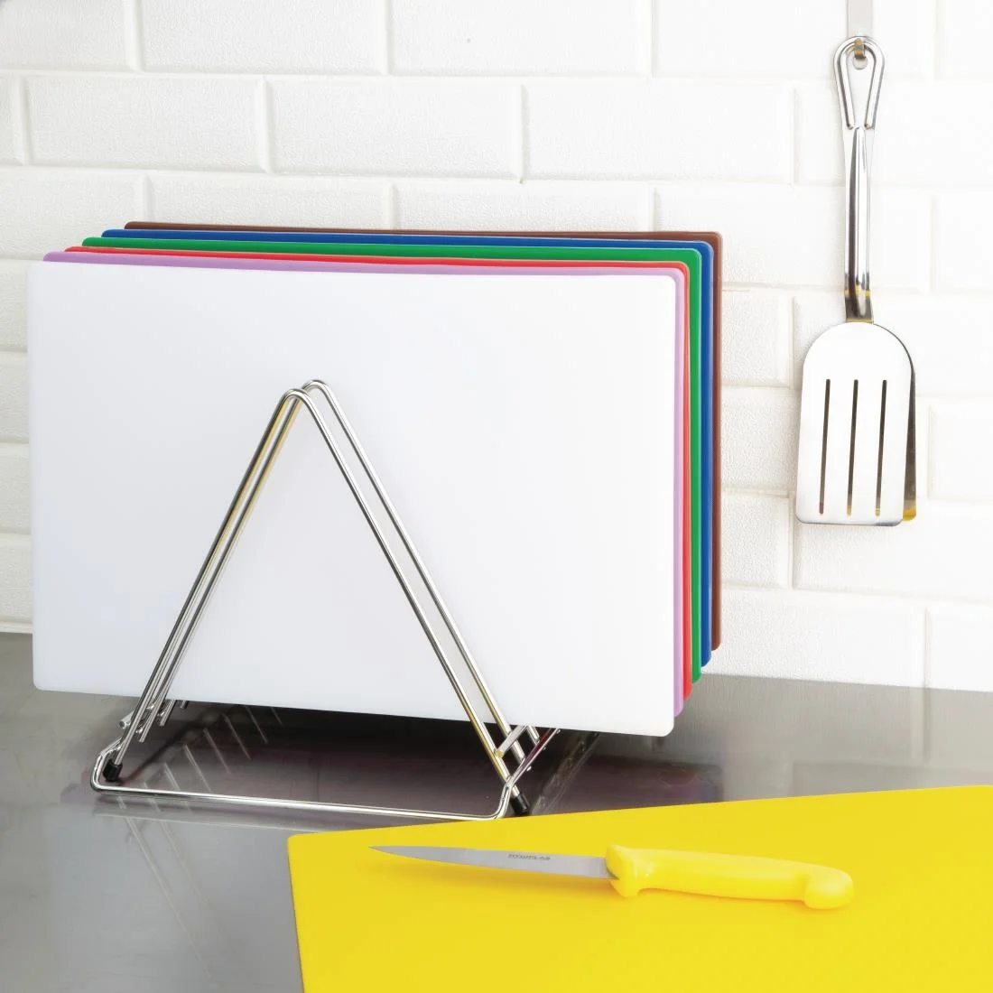 Hygiplas Heavy Duty Chopping Board Rack 7 Slots - Image 5