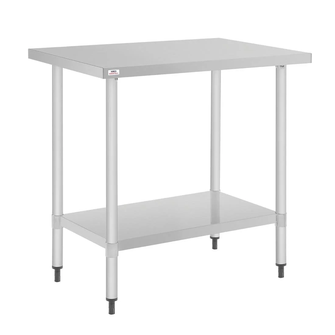 Nisbets Essentials Self Assembly Stainless Steel Table 800 x 600mm - Image 1