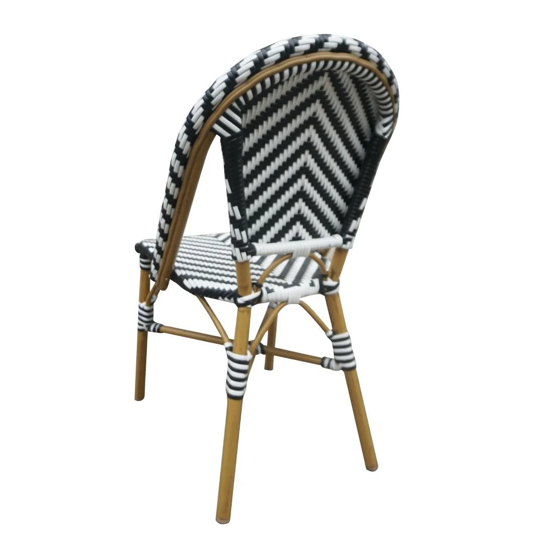 Bolero Parisian Style Rattan Side Chair Black (Pack of 2) - Image 6