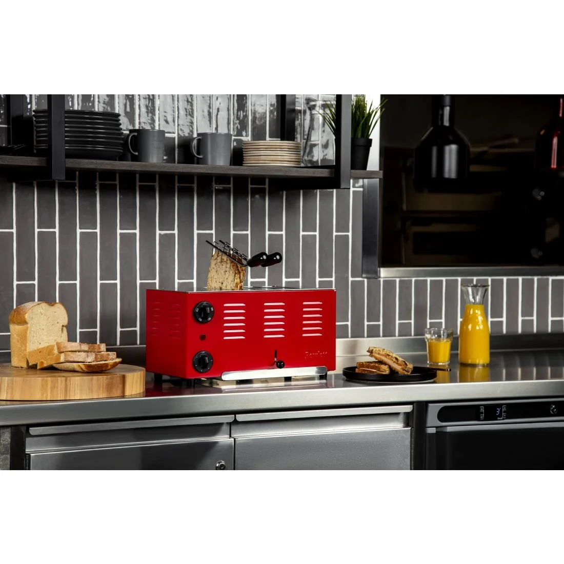 Rowlett Regent 4 Slot Toaster Traffic Red with 2x Additional Elements - Image 4