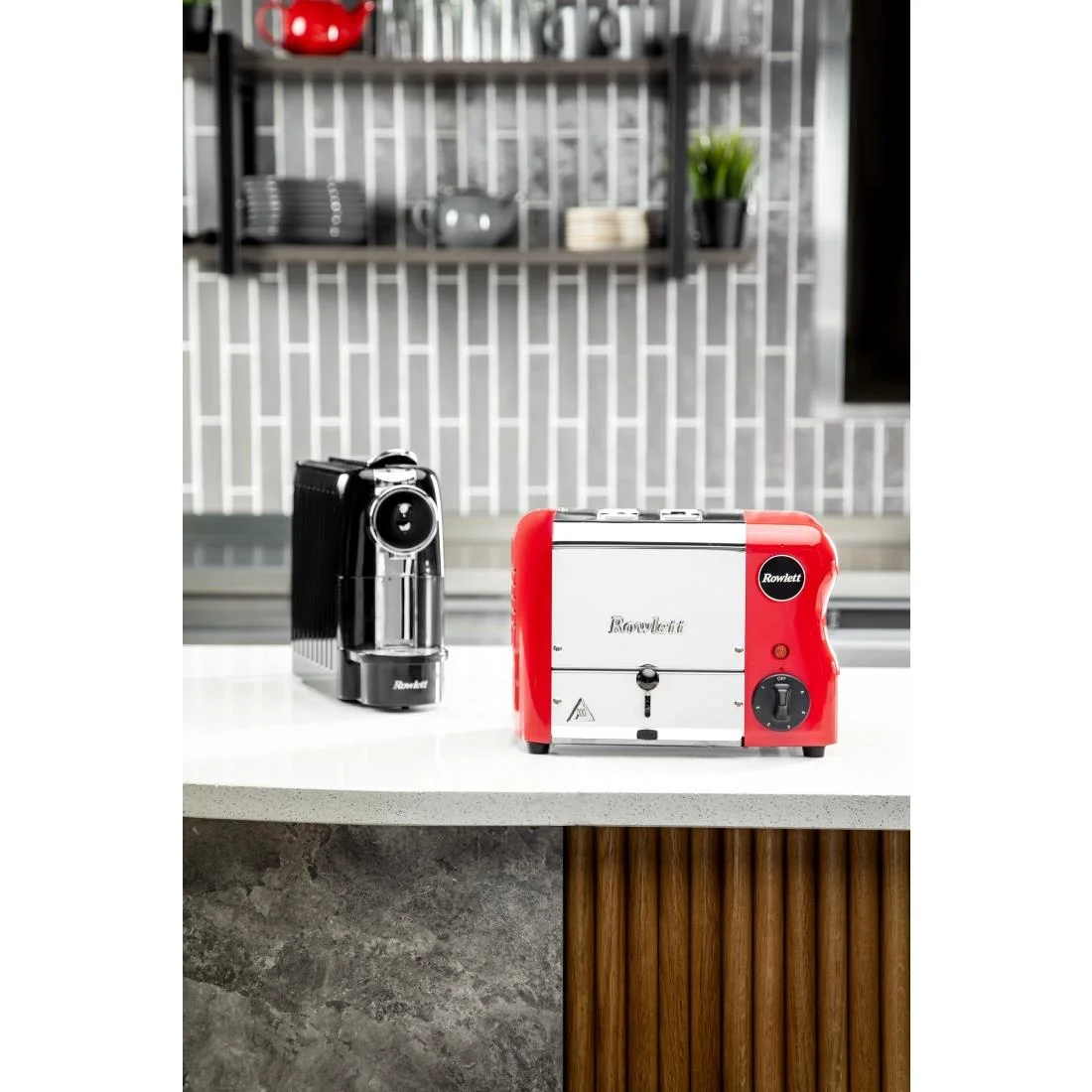 Rowlett Esprit 2 Slot Toaster Traffic Red w/2 Additional Elements & Sandwich Cage - Image 3