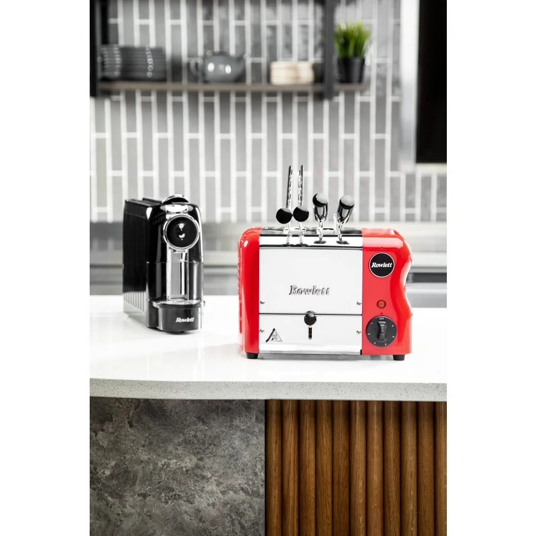 Rowlett Esprit 2 Slot Toaster Traffic Red w/2 Additional Elements & Sandwich Cage - Image 4