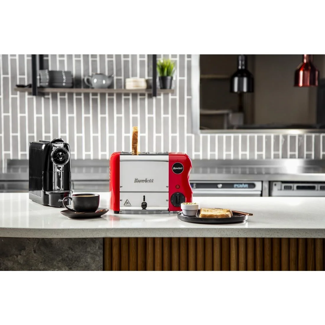 Rowlett Esprit 2 Slot Toaster Traffic Red w/2 Additional Elements & Sandwich Cage - Image 6