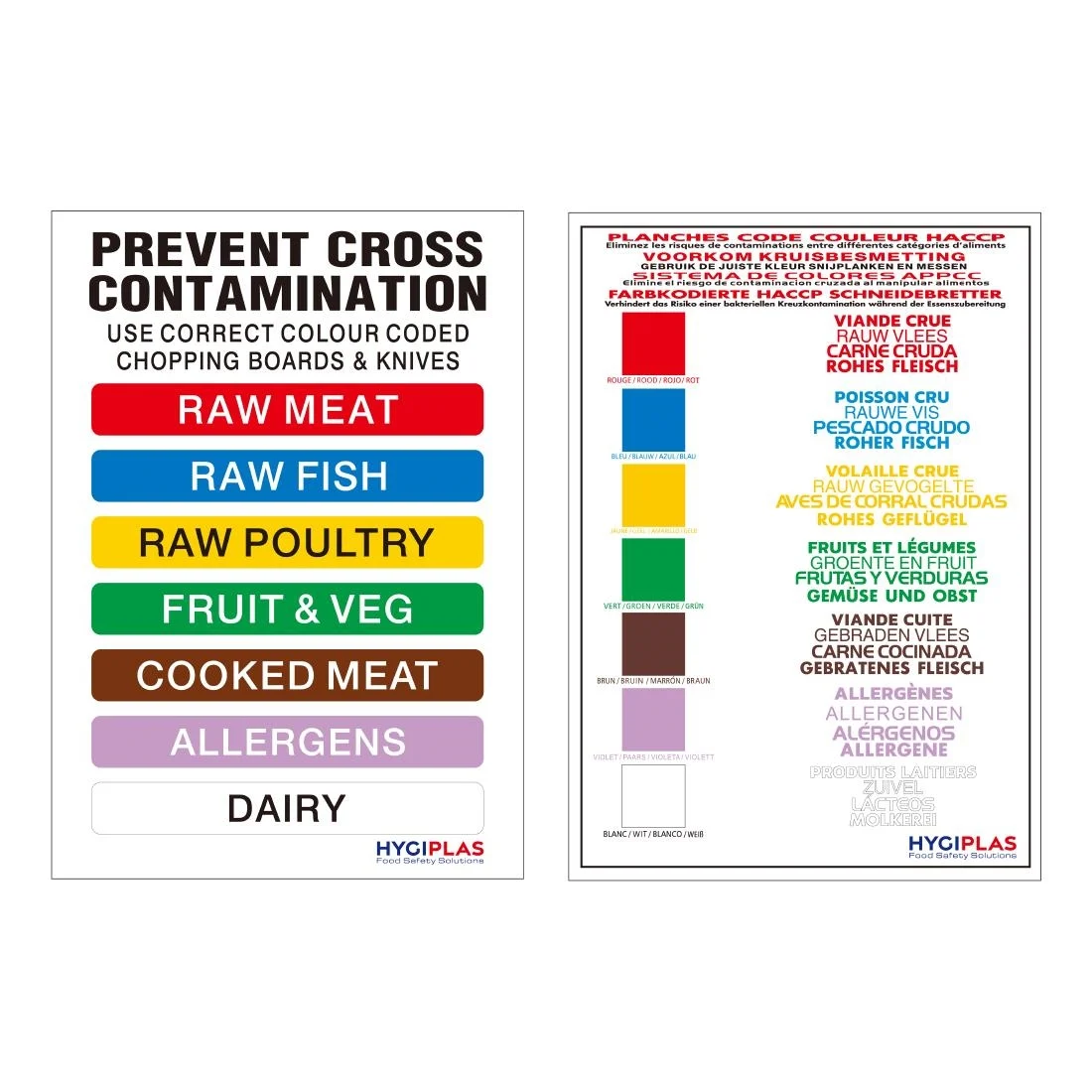 Hygiplas High Density Chopping Board Set Large