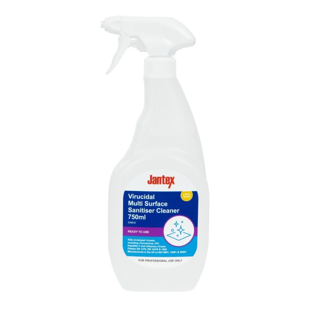 Jantex Virucidal Surface Sanitiser Ready To Use 750ml - Image 1