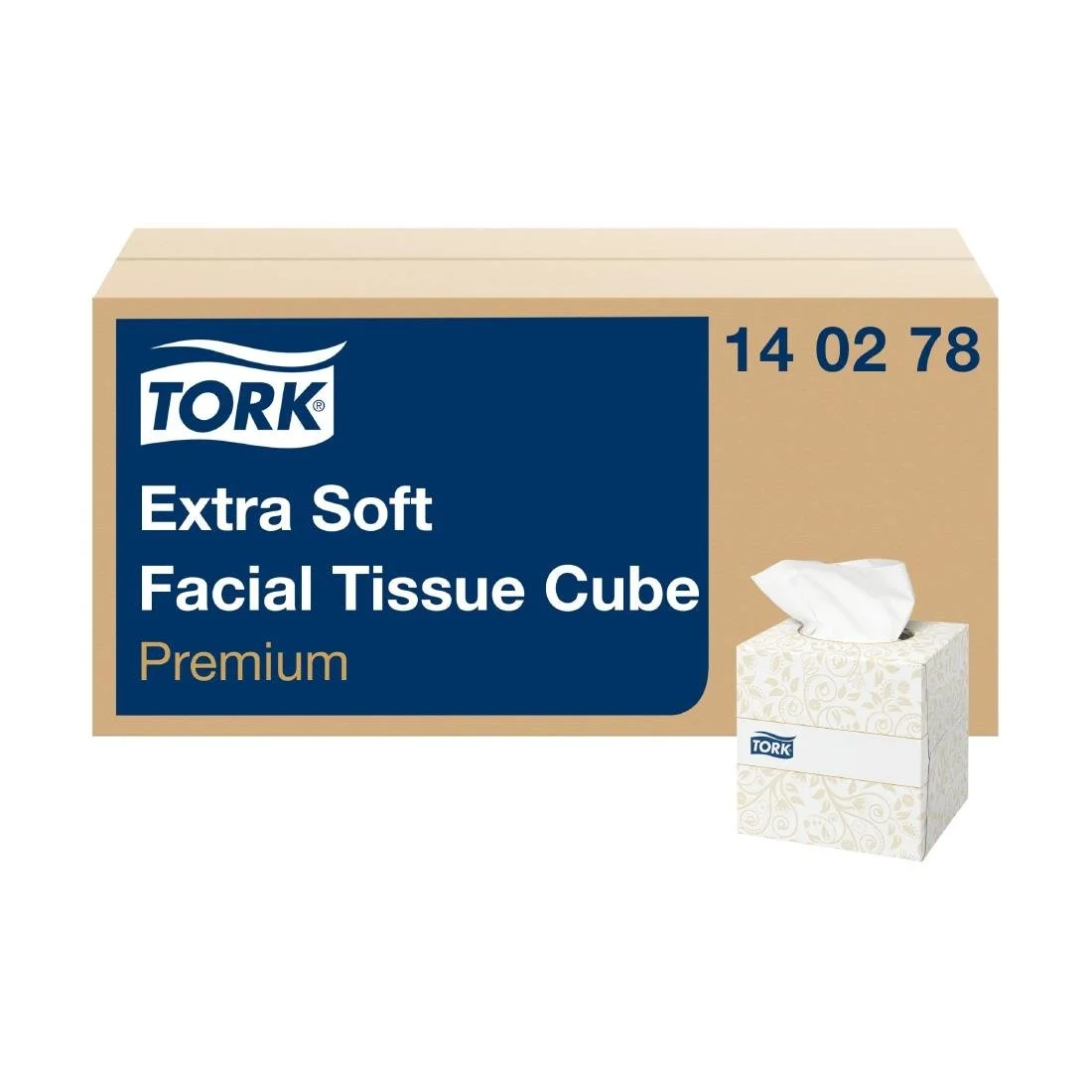 Tork Soft Facial Tissue Cube Box White (30 Pack)