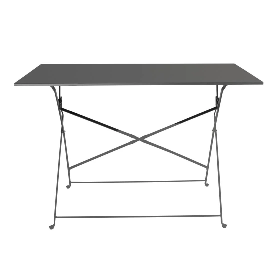 Bolero Perth Black Pavement Style Folding Table Rectangular 1100x700mm - Image 2