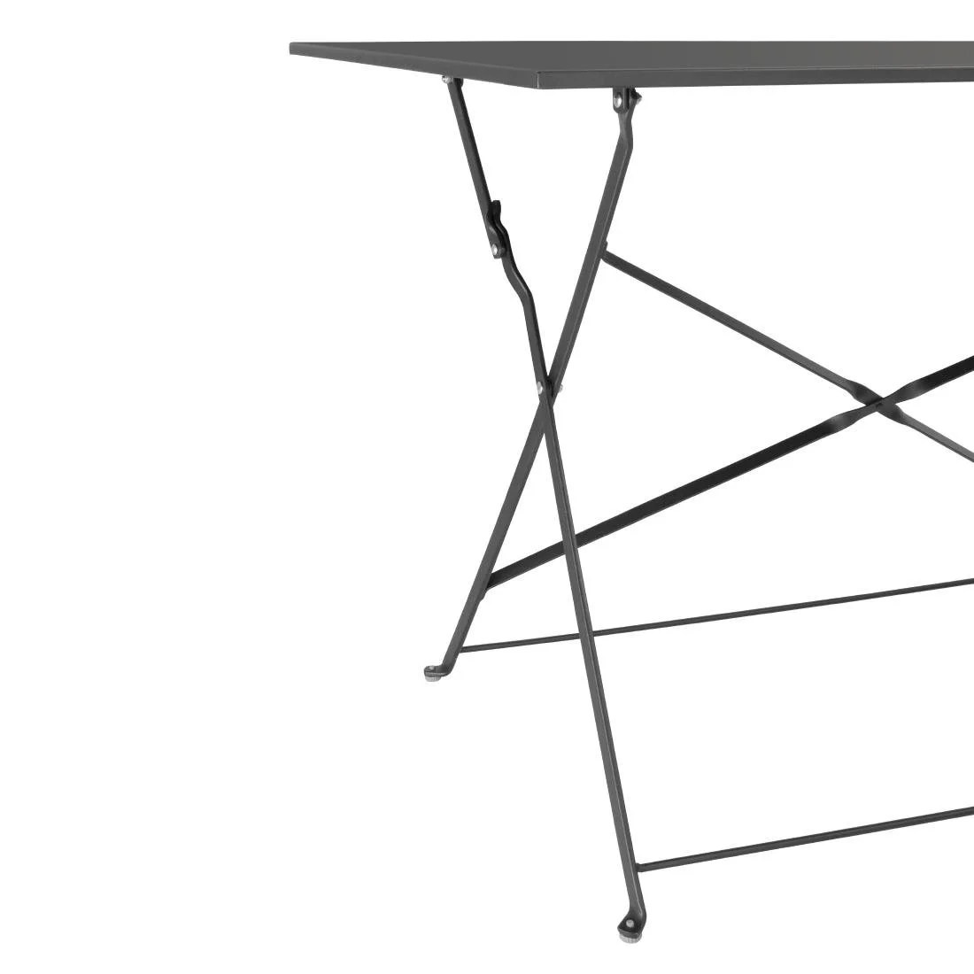 Bolero Perth Black Pavement Style Folding Table Rectangular 1100x700mm - Image 3