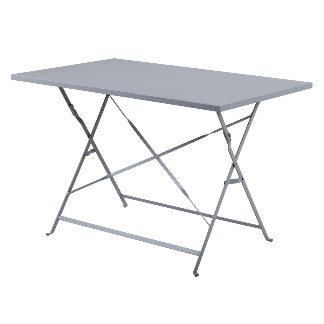 Bolero Perth Grey Pavement Style Folding Table Rectangular 1100x700mm
