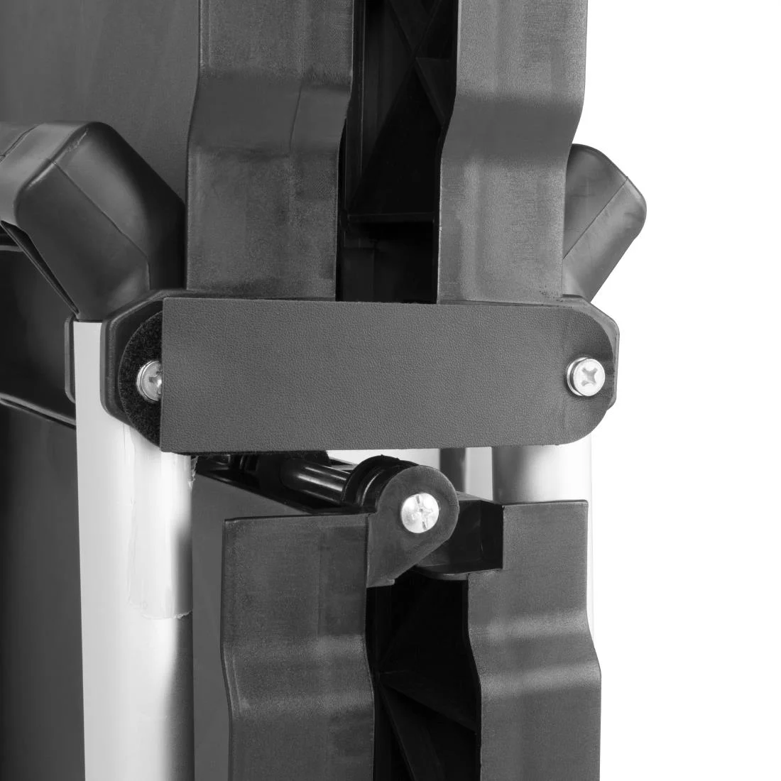 Vogue 3 Tier PP Folding Trolley Black Small - Image 6