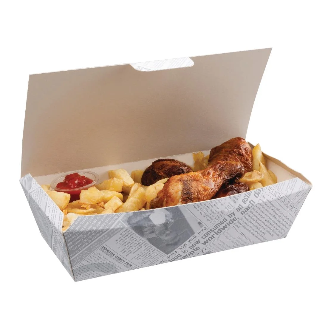 Disposable Food Tray Newsprint - Image 5