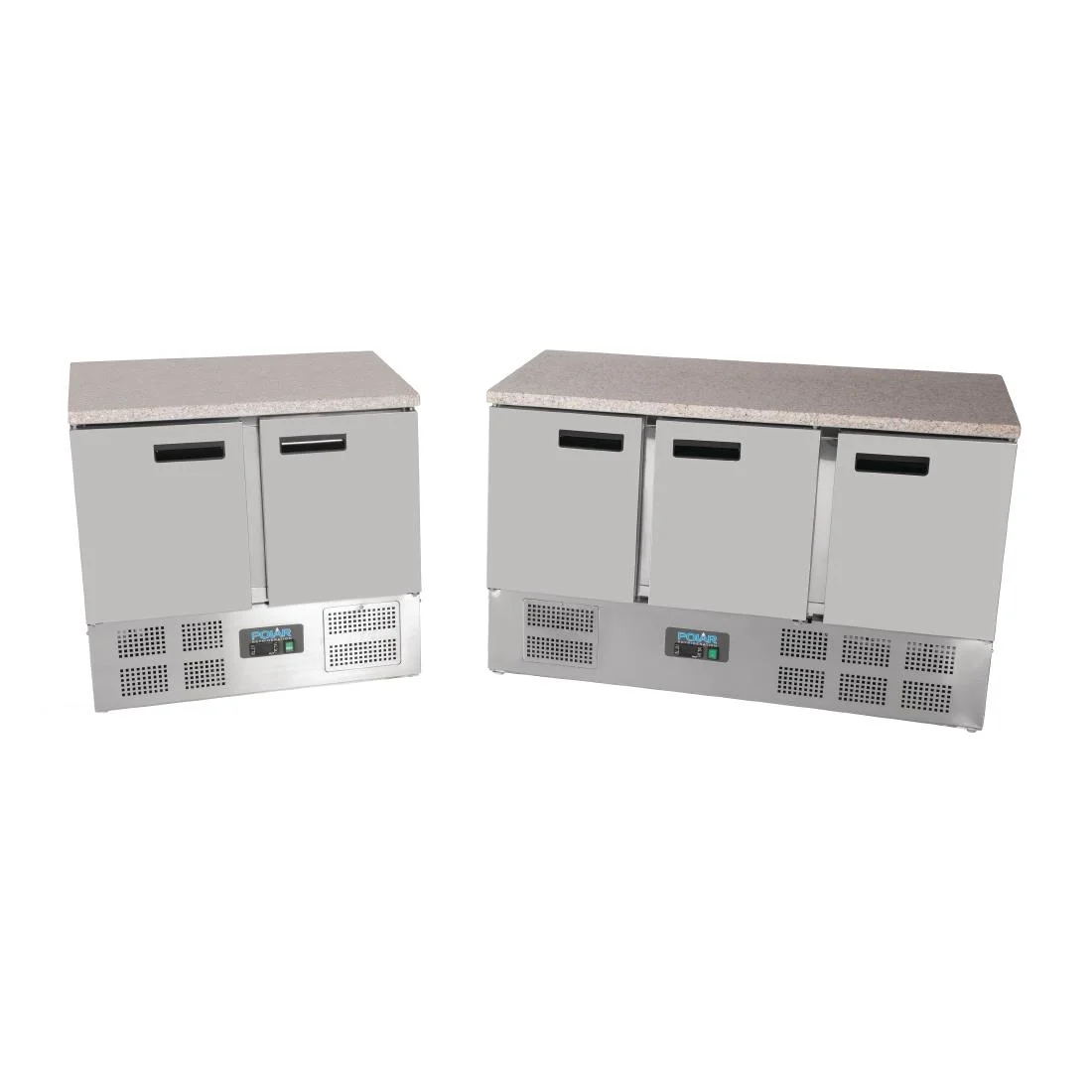 Polar Double Door Refrigerated Counter with Marble Work Top 240Ltr - Image 5