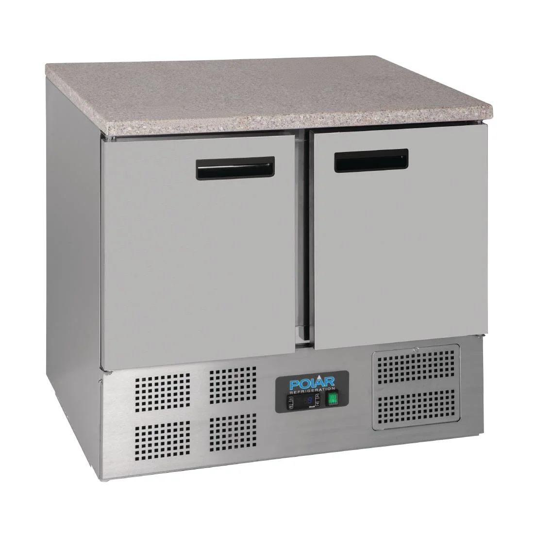 Polar Double Door Refrigerated Counter with Marble Work Top 240Ltr - Image 2
