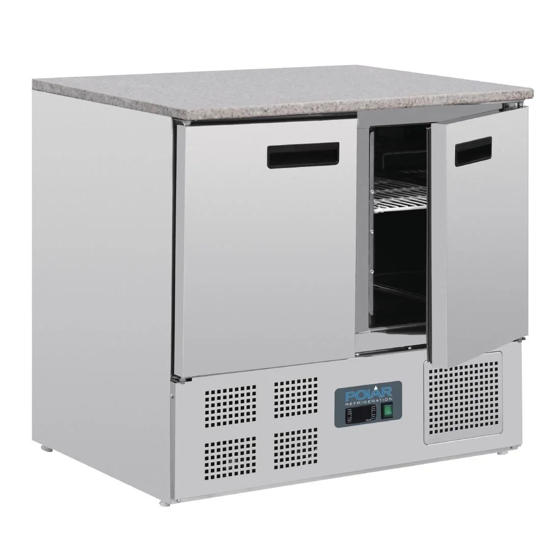 Polar Double Door Refrigerated Counter with Marble Work Top 240Ltr - Image 11