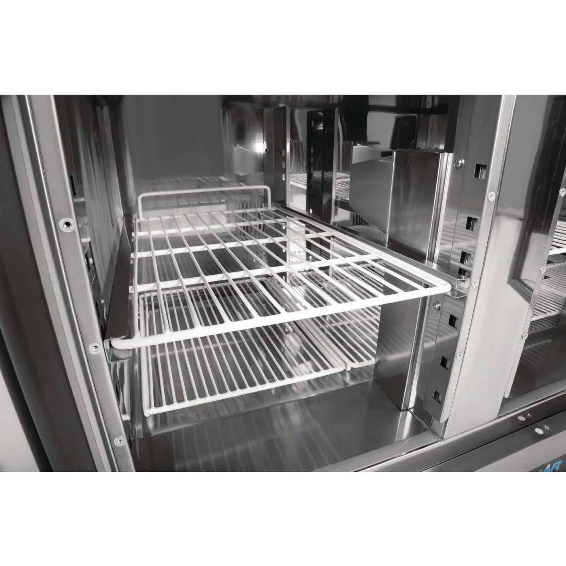 Polar 3 Door Refrigerated Counter with Marble Work Top 368Ltr - Image 4