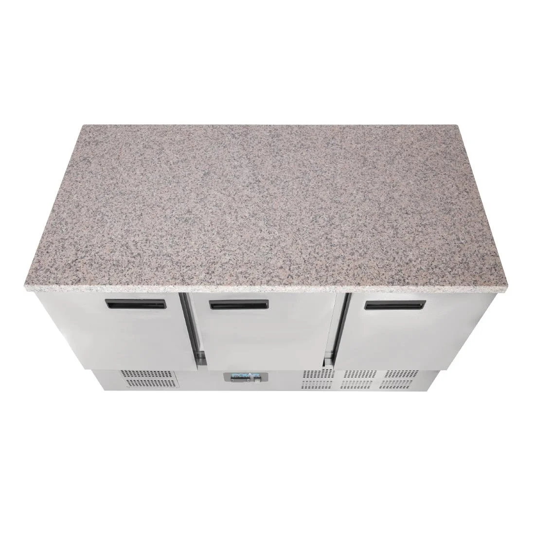 Polar 3 Door Refrigerated Counter with Marble Work Top 368Ltr - Image 8