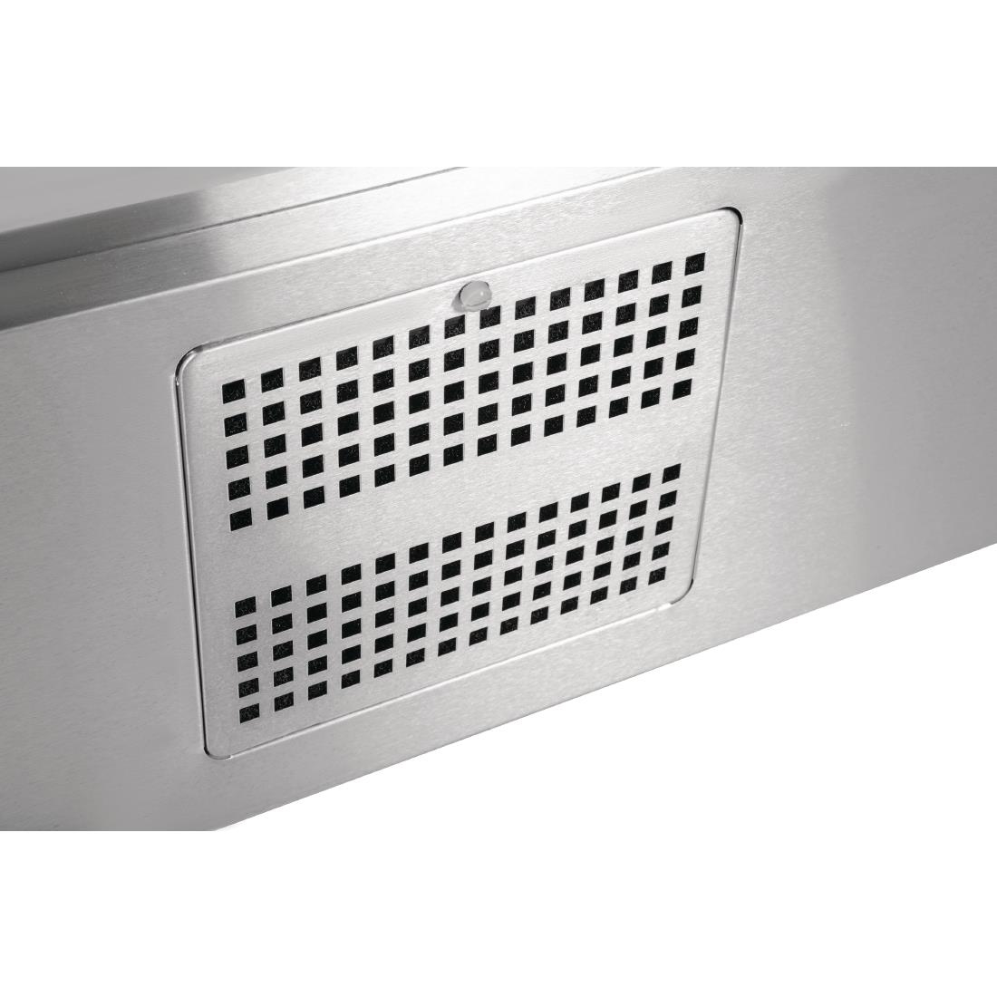 Polar 3 Door Refrigerated Counter with Marble Work Top 368Ltr