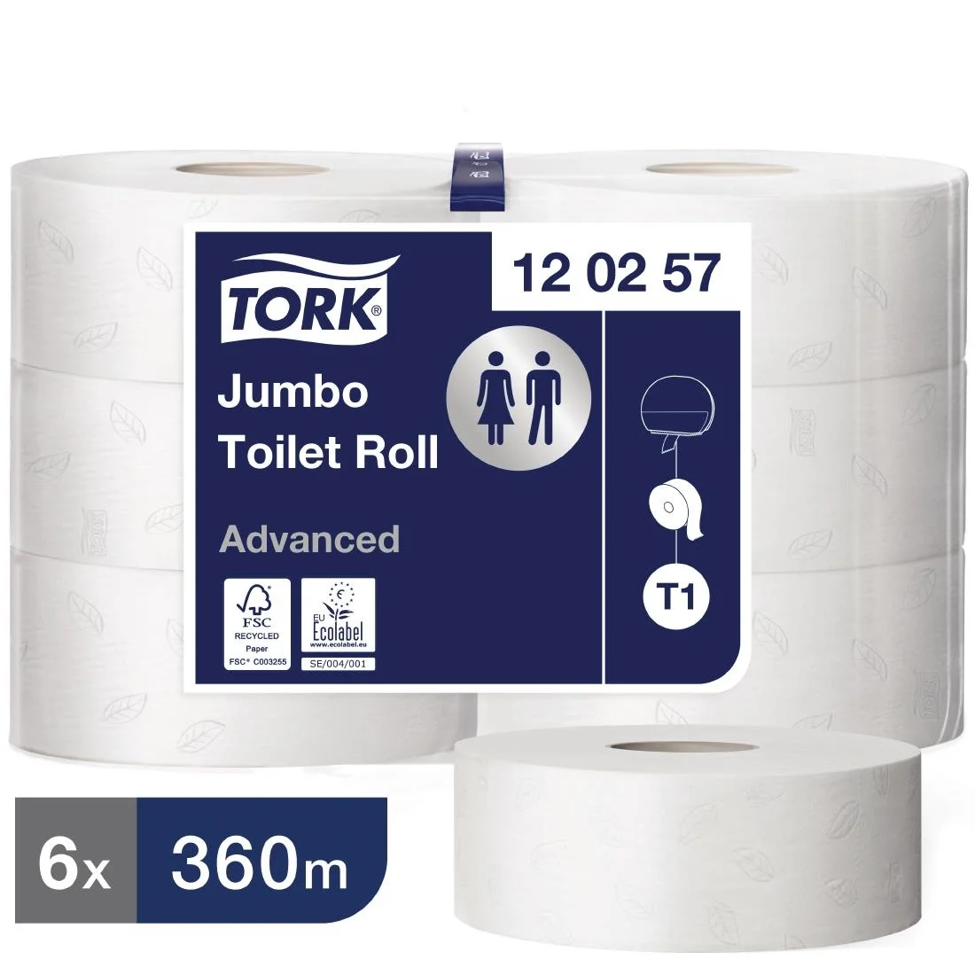 Tork White Jumbo Toilet Roll - Image 2