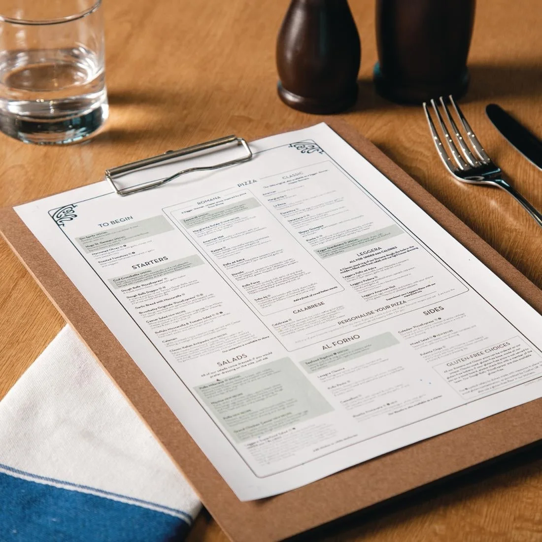 Wooden Menu Presentation Clipboard A5 - Image 4
