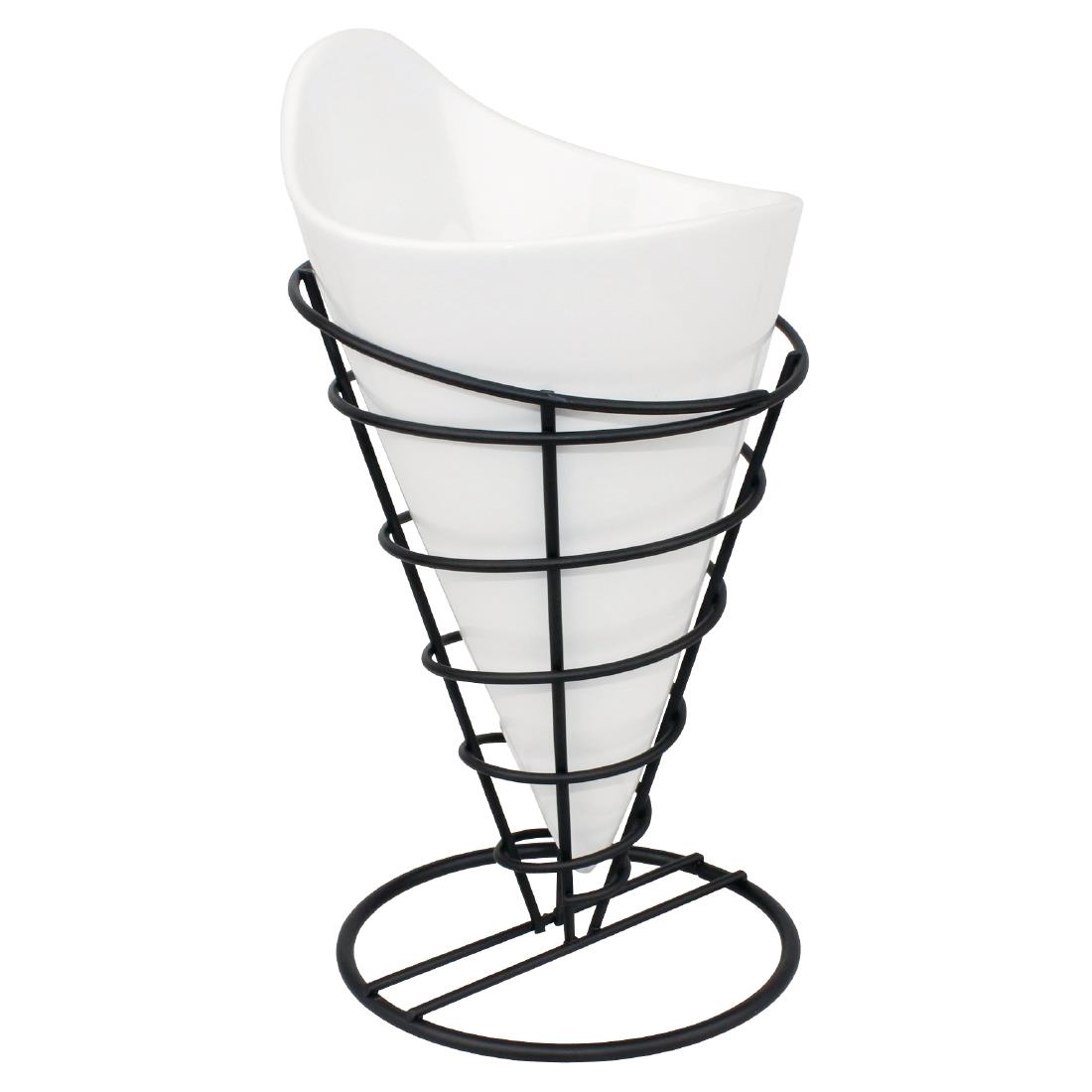 Olympia Wire Chip Cone Black