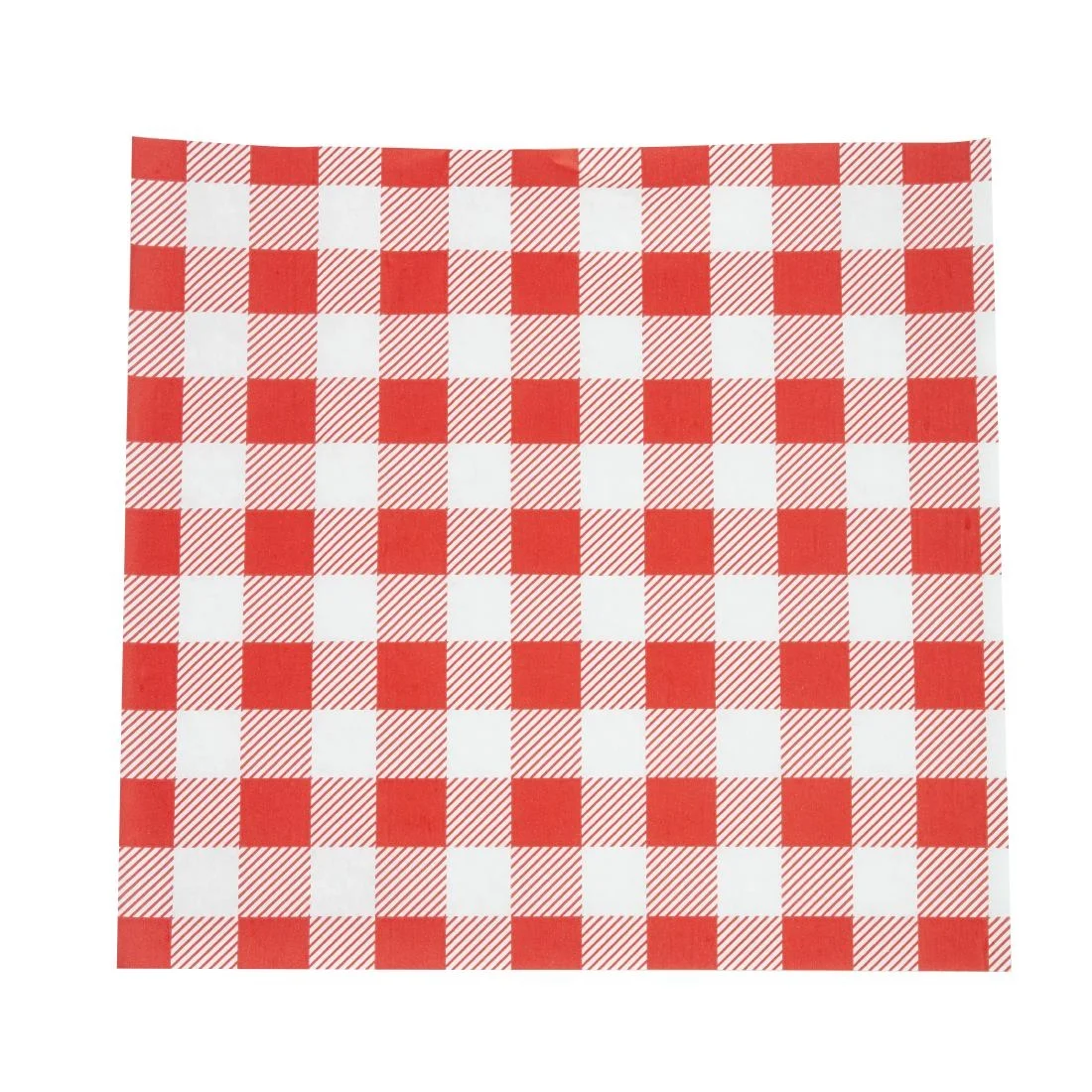 Greaseproof Paper Sheets Red Gingham 250 x 250mm (Pack of 200)
