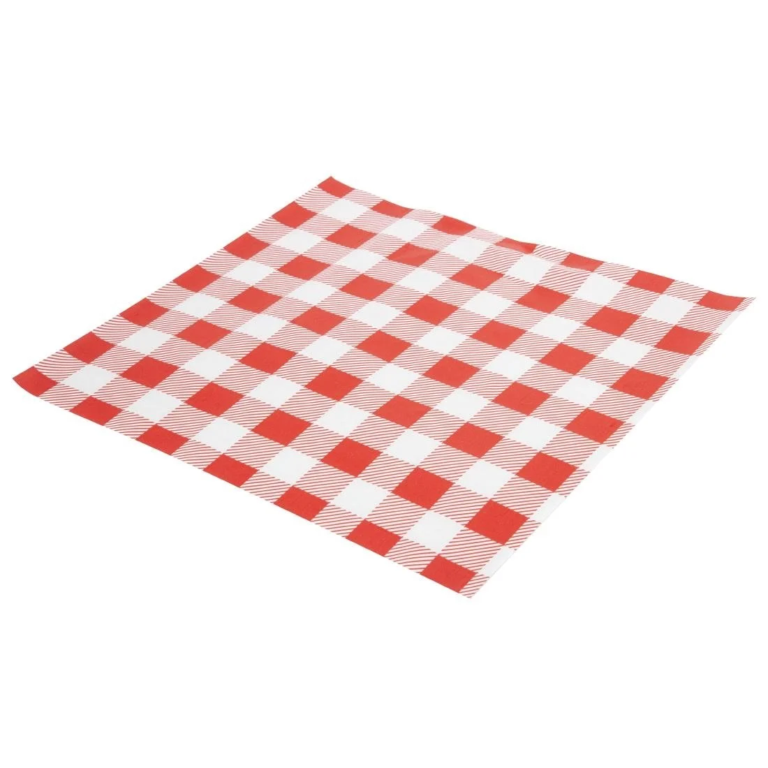Fiesta Compostable Red Gingham Greaseproof Sheets 250x250mm (200 Pack) - Image 4