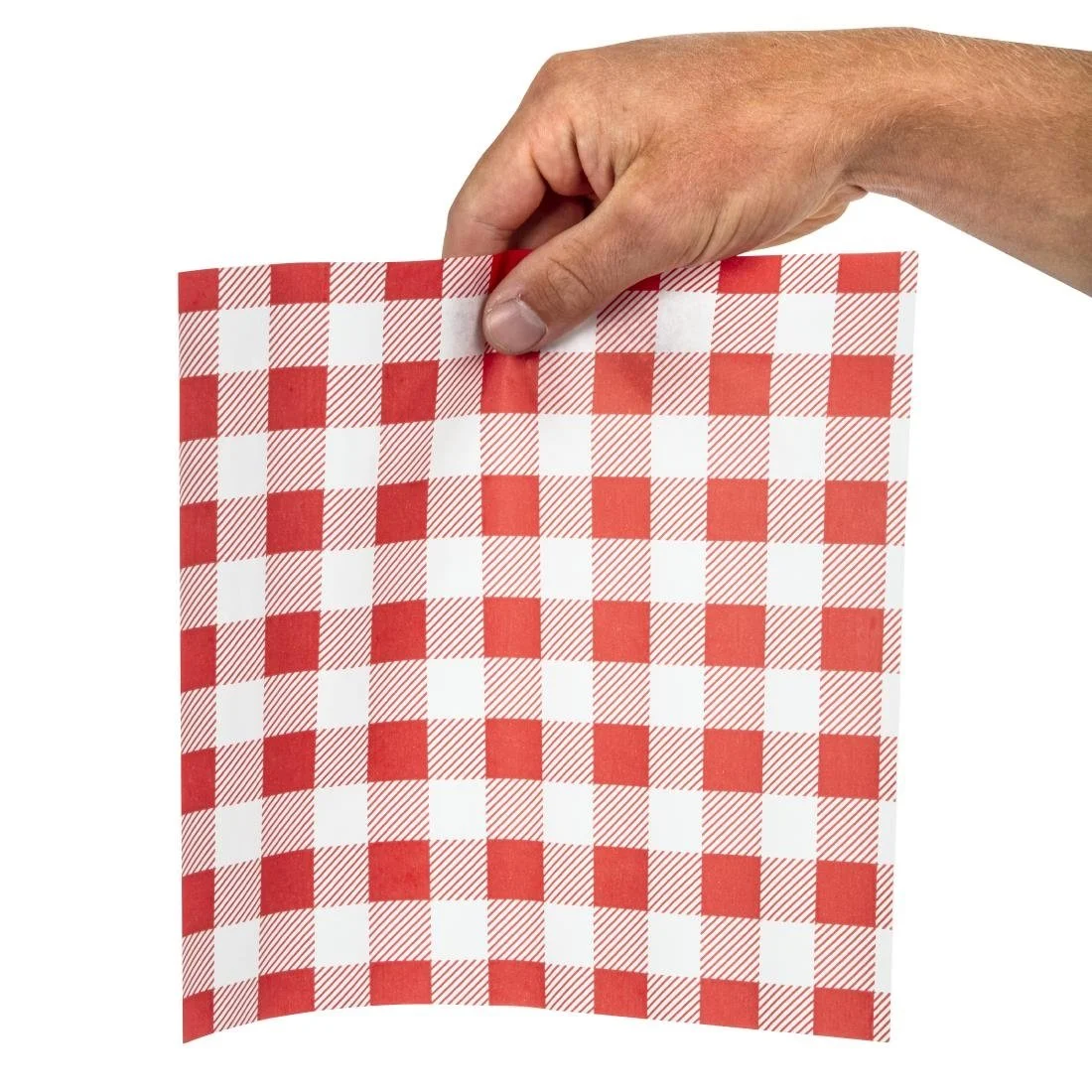 Fiesta Compostable Red Gingham Greaseproof Sheets 380x310mm ( 200 Pack) - Image 6