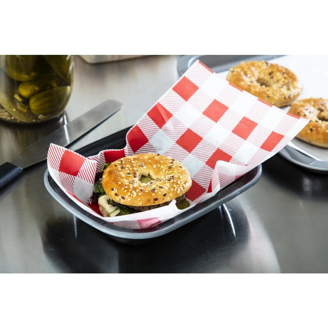 Greaseproof Paper Sheets Red Gingham 190 x 310mm (Pack of 200) - Image 5