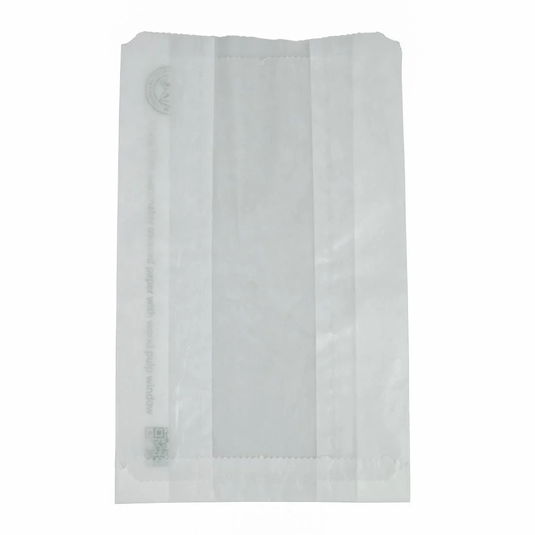 Vegware Compostable Glassine Hot Food Bags With NatureFlex Window - Image 1