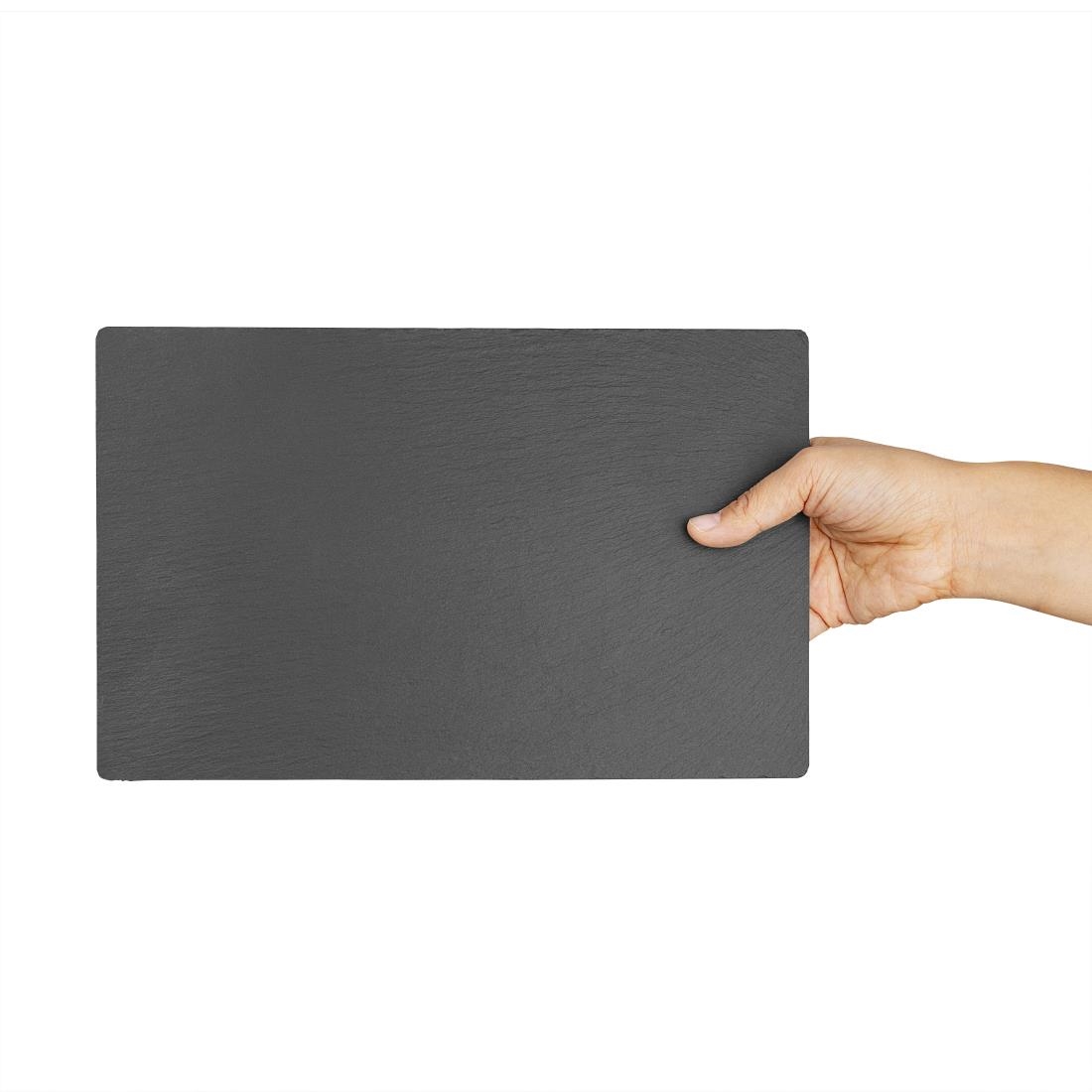 Olympia Smooth Edged Slate Platter 280x180mm