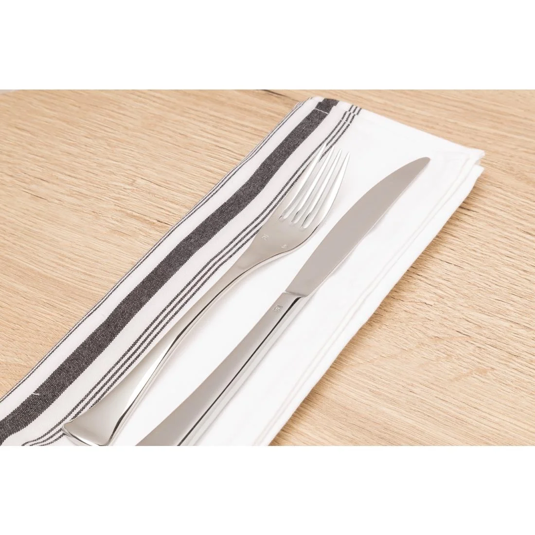 Bistro Table Napkins Black Stripe - Image 2