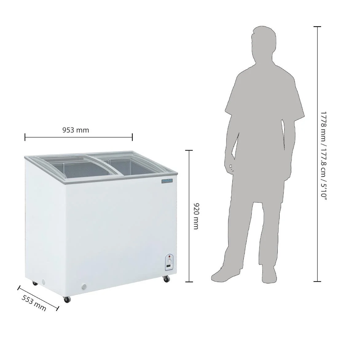 Polar G-Series Display Chest Freezer 200Ltr - Image 2