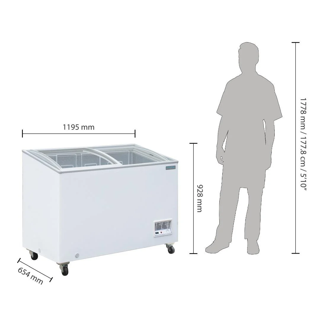 Polar G-Series Display Chest Freezer 270Ltr - Image 2