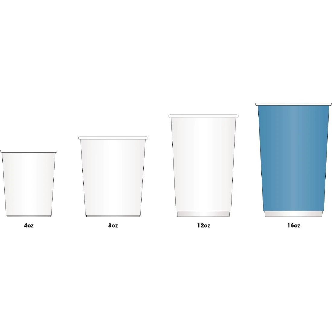 Fiesta Recyclable Ripple Wall Takeaway Coffee Cups Black 455ml / 16oz (Pack of 25) - Image 2