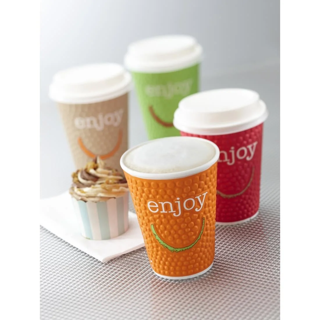 Huhtamaki Enjoy Double Wall Disposable Hot Cups 340ml / 12oz (Pack of 680) - Image 3