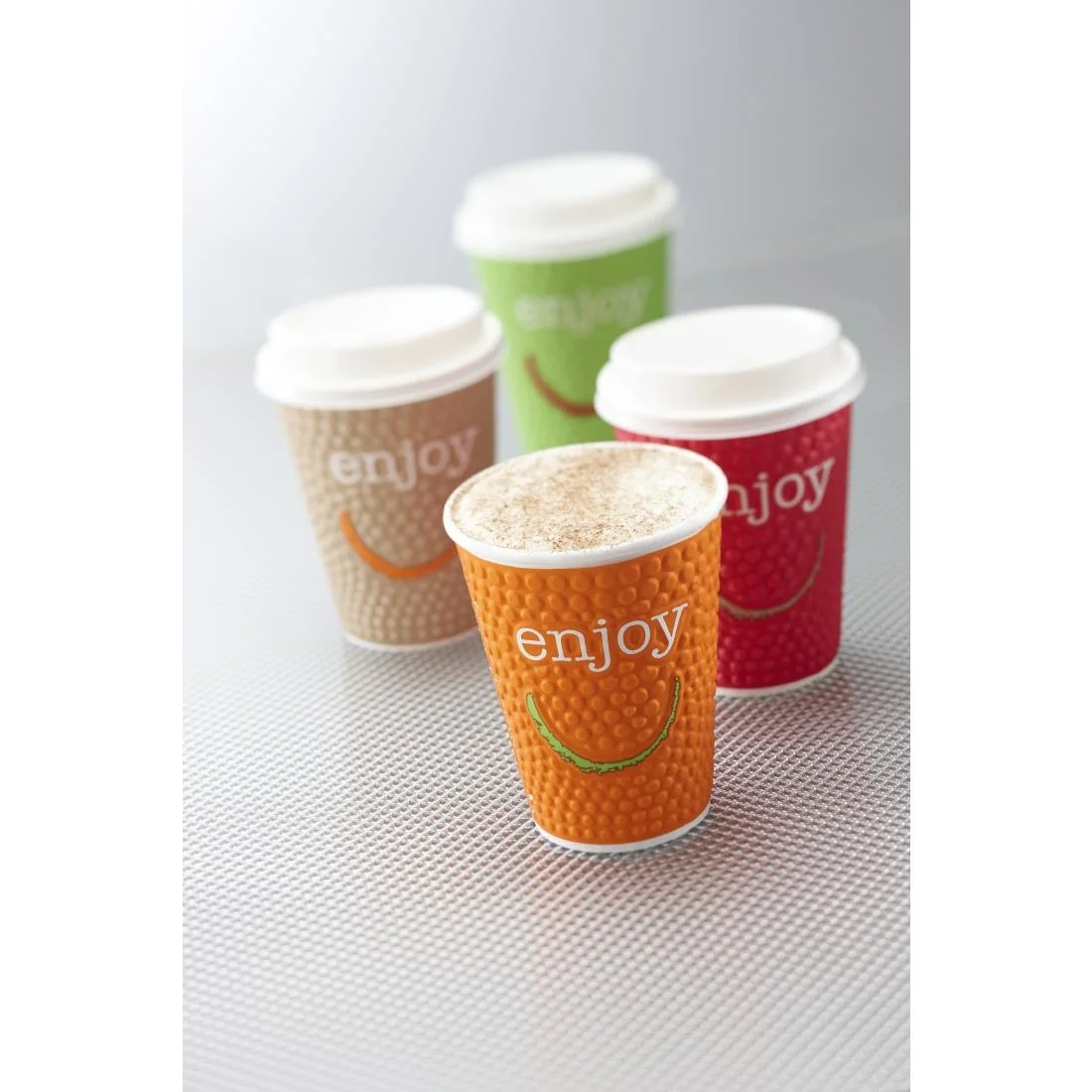 Huhtamaki Enjoy Double Wall Disposable Hot Cups 225ml / 8oz (Pack of 875) - Image 7
