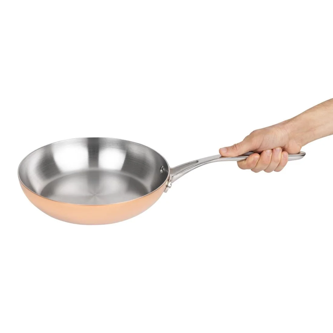 Vogue Tri Wall Copper Frying Pan 240mm - Image 7