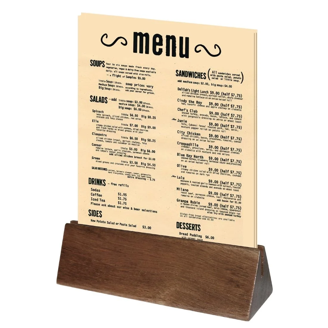 Olympia Acacia Menu Holder - Image 2