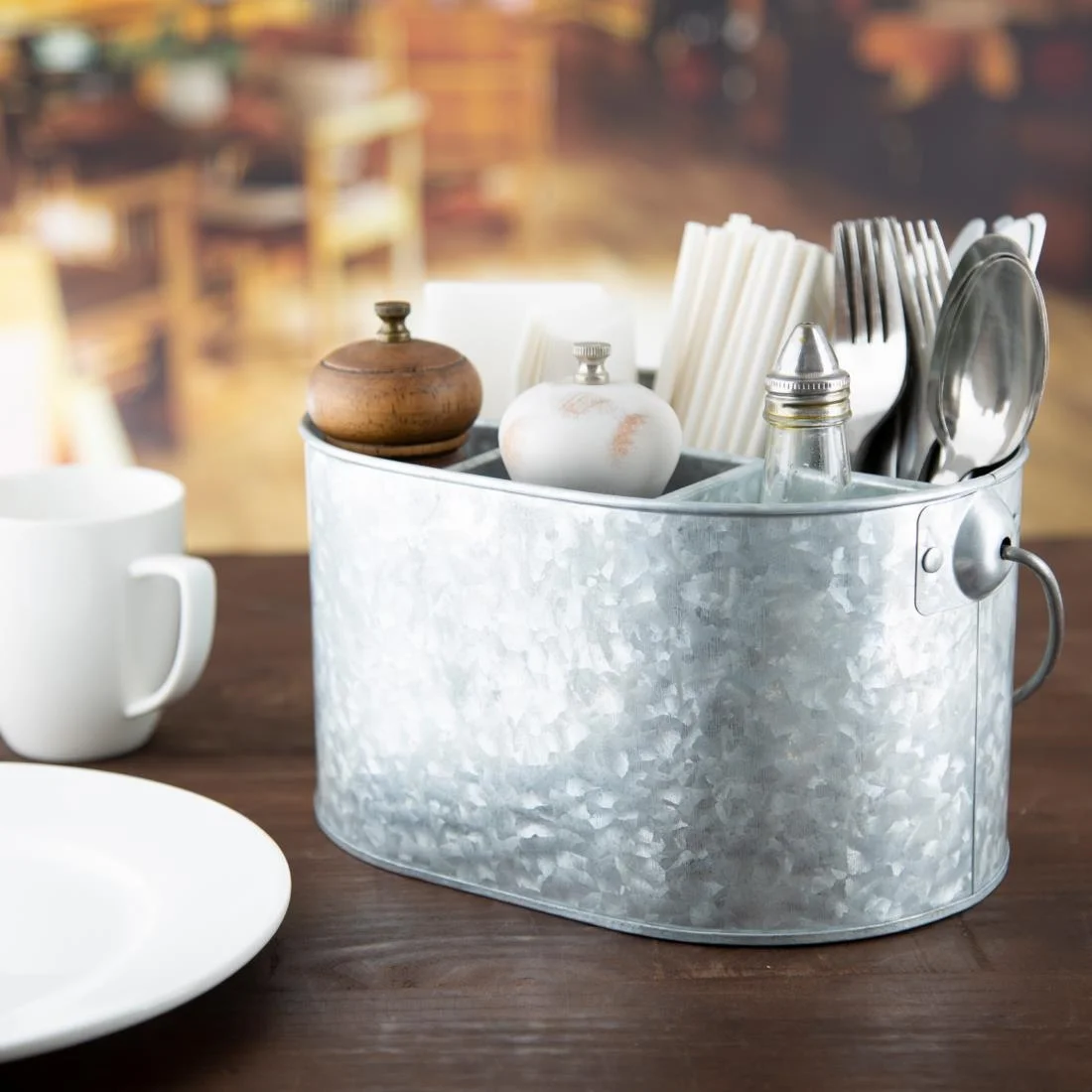 Olympia Galvanised Steel Table Tidy - Image 4