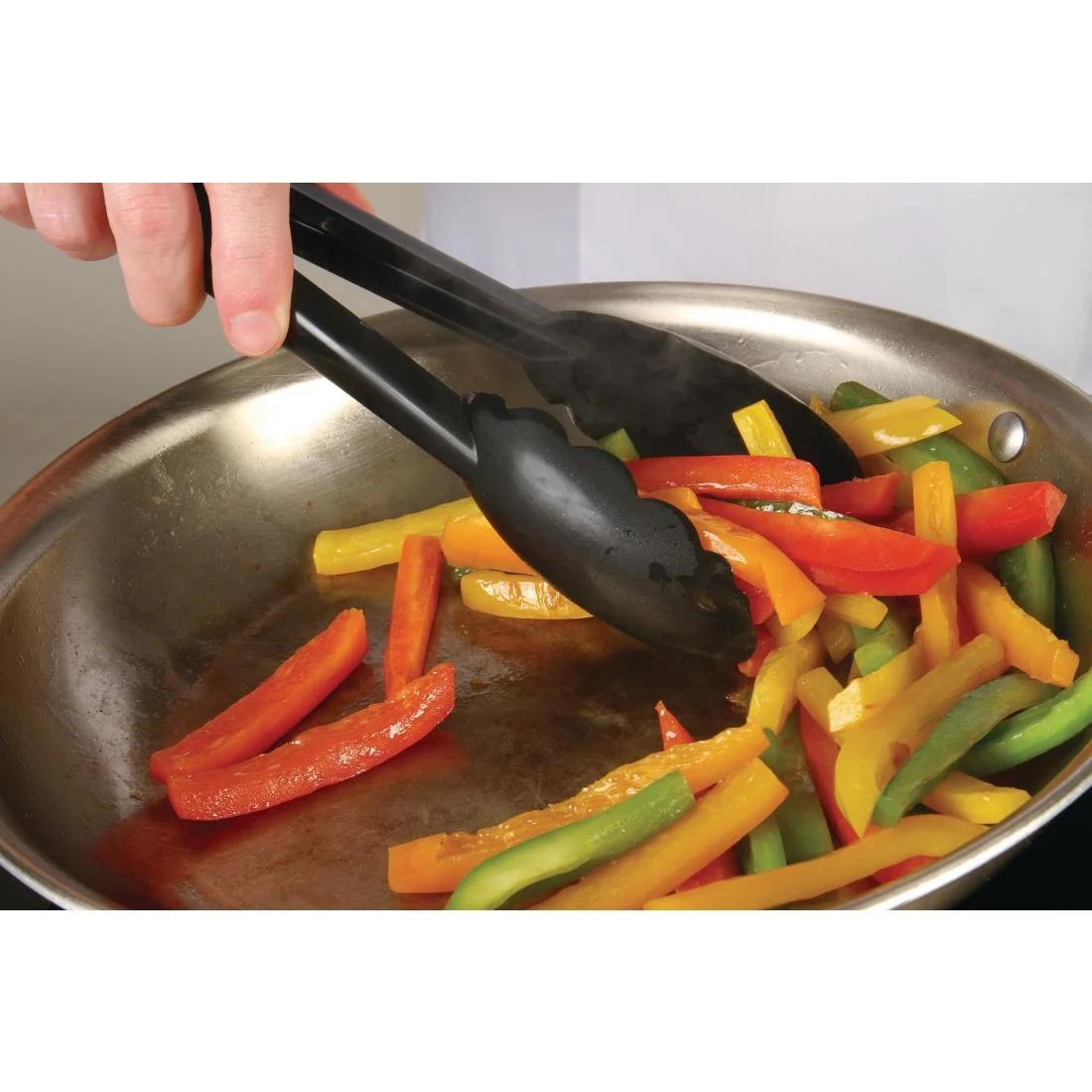 Mercer Culinary Hells Tools Tongs Black 9.5" - Image 3