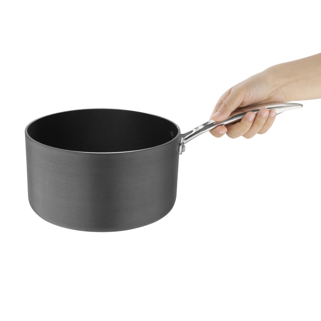 Vogue Annodised Aluminium Non Stick Sauce Pan 200mm