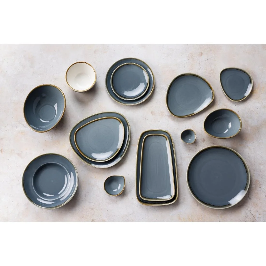 Olympia Kiln Pasta Bowls Ocean 250mm (4 Pack) - Image 2