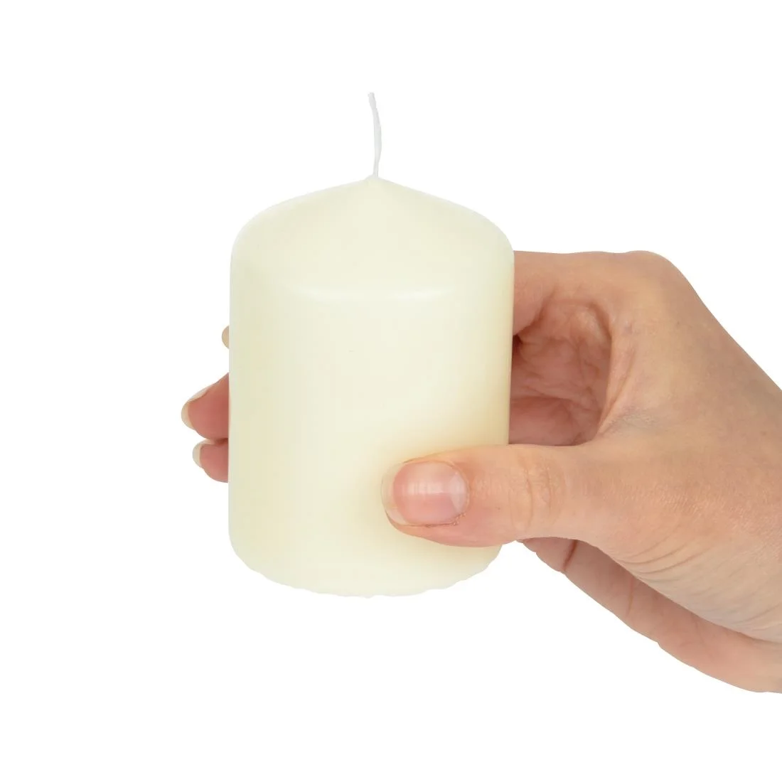 Ivory Pillar Short 3inch Candle - Image 4